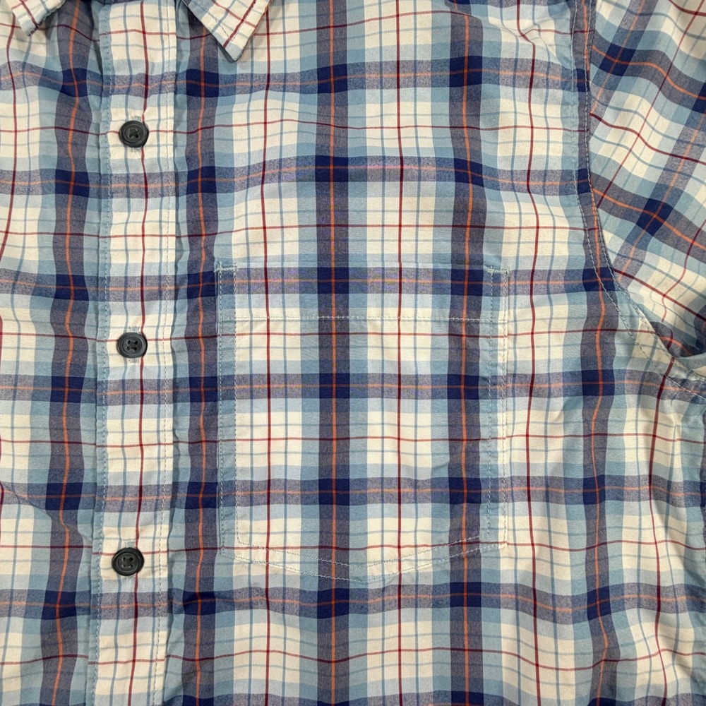 ExOfficio Insect Shield Mens Small Blue Plaid Long Sleeve Button Down Shirt - Picture 9 of 11